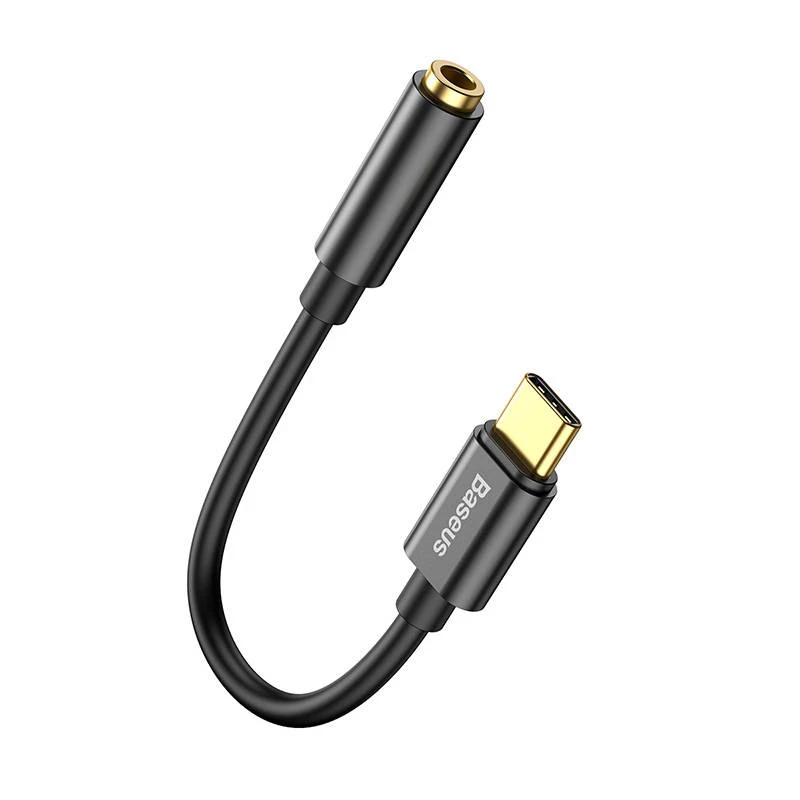 Káblový adaptér Baseus CATL54-01 Type-C na 3,5 mm, čierny