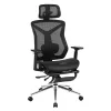 Otočná stolička mark adler MA-EXPERT 5.7 — ergonomická sieťovaná kancelárska stolička, výškovo nastaviteľná, opierka hlavy, podrúčky, opierka nôh, čierna