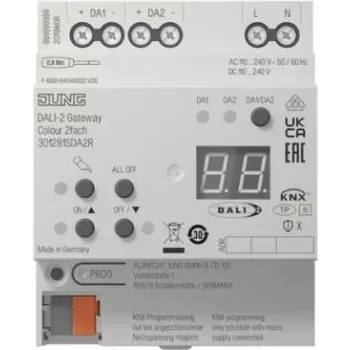 Gateway Jung 30128 1S DA2 R KNX DALI-2 Gateway farba 2‑kanálový