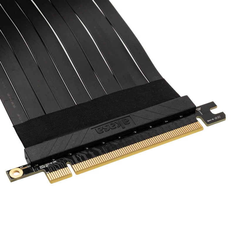 Riser kábel Akasa RISER čierny X2 Premium PCIe 3.0 x16 20 cm