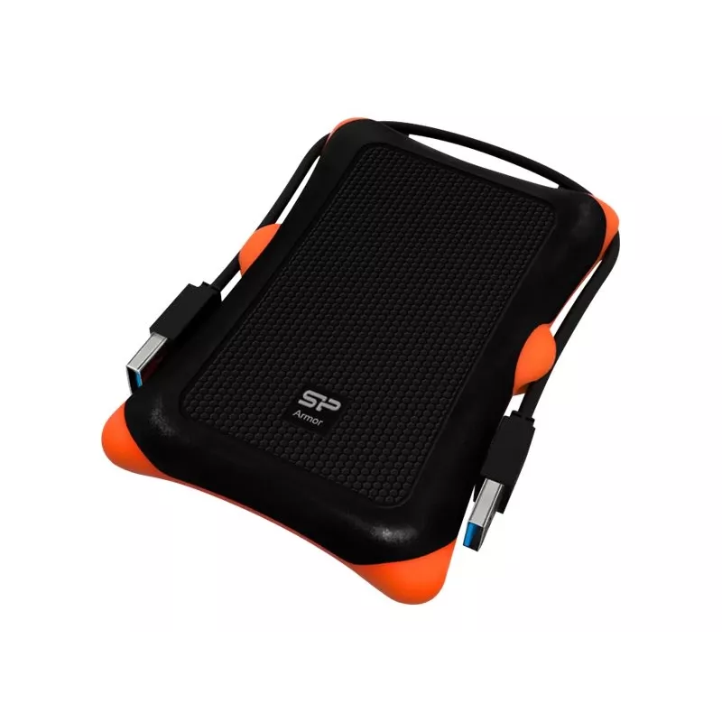 HDD/SSD puzdro Silicon Power Armor A30, 2,5 palca Single-Bay, USB 3.2 Gen 1, Micro-USB A, oranžová/čierna