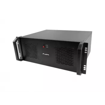 Rack skriňa LANBERG SC01-3504-10B, 1x 3,5-palcový + 1x 2,5-palcový slot, 7 rozširujúcich slotov, 2x 120-mm predné ventilátory, USB2.0