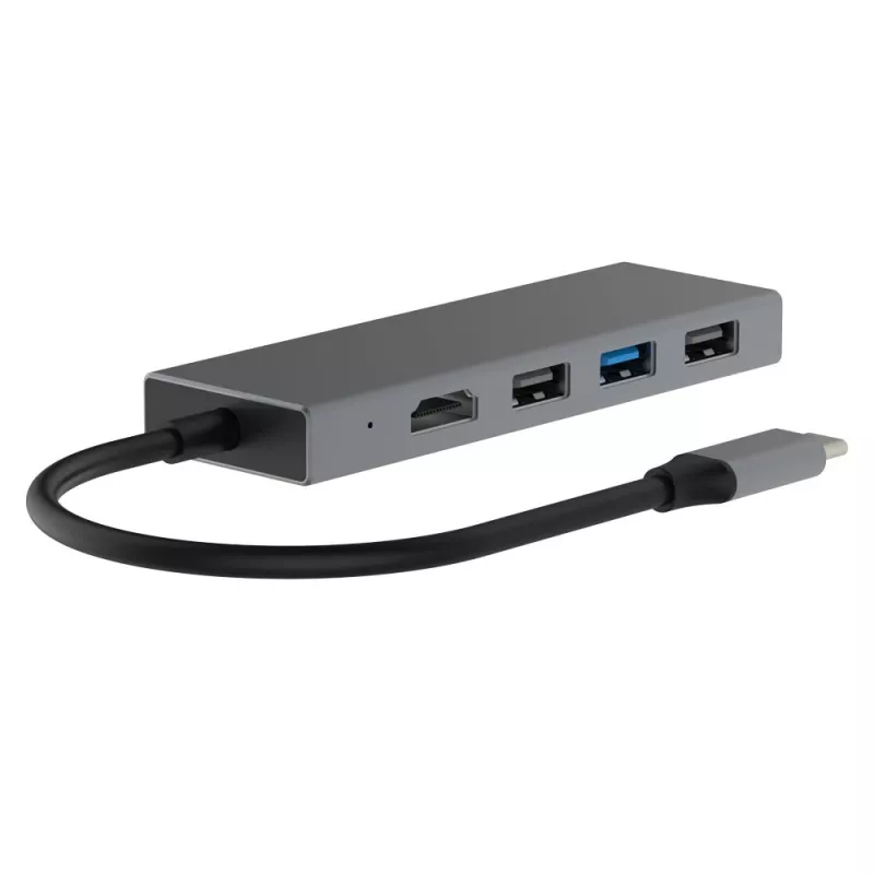 TB USB-C 7v1 adaptér USB 3.0, 2xUSB 2.0, HDMI, PD, SD/TF