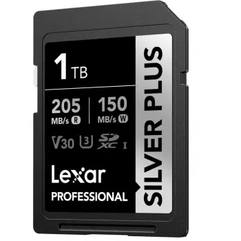 SDXC pamäťová karta Lexar Professional SilverP UHS‑I 1 TB, čítanie 205 MB/s, zápis 150 MB/s, UHS‑I