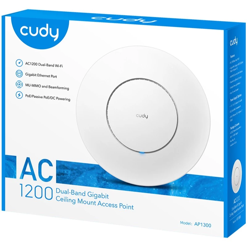 Cudy AC1300 biely Power over Ethernet (PoE)