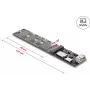 DELOCK OCuLink na M.2 Key M NVMe SSD adaptér konvertor (model 64291)