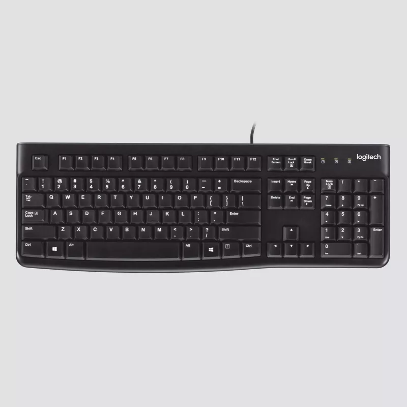 Logitech Desktop MK120 Combo, čierna, káblová, švajčiarske rozloženie, 920-002504