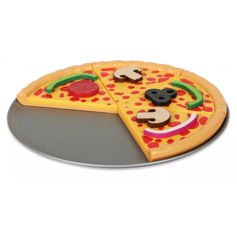 Magnetická sada pizze, MALIK MalBlo Magnetic, hračkárske jedlo na hru rolí, magnetické diely