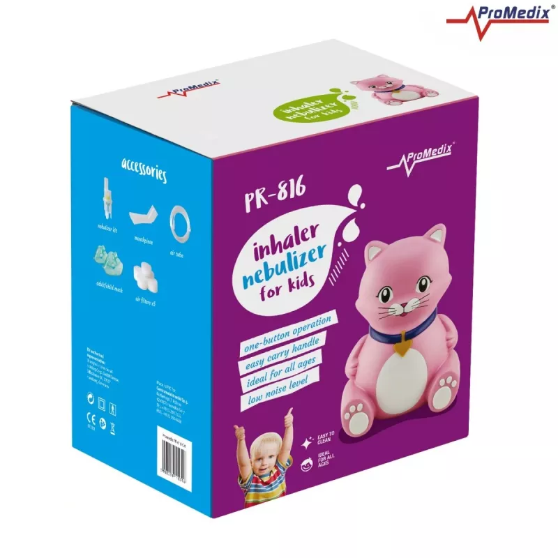 Inhalátor-nebulizátor ProMedix PR-816 kompaktný dizajn pre deti, model PR-816