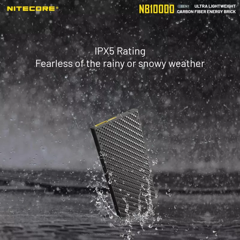 Prenosná powerbanka Nitecore NB10000 — 10000 mAh, USB‑A + USB‑C, 38 W celkový výstup, sivá