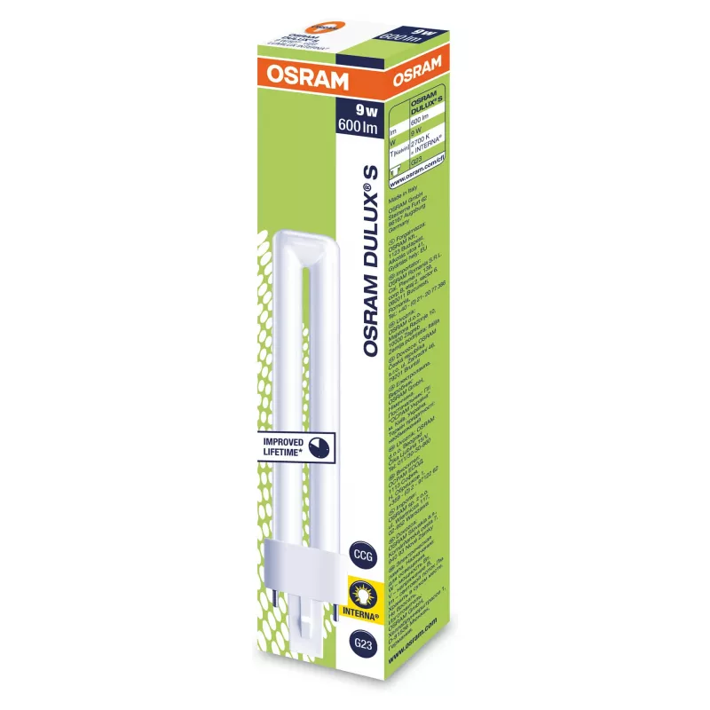 Osram DULUX S energeticky úsporná žiarovka 9W/827 G23 FS1