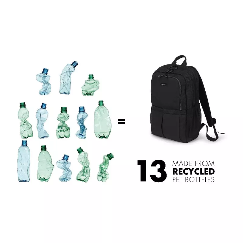 Batoh DICOTA D31696 Čierny Polyetyléntereftalát (PET)