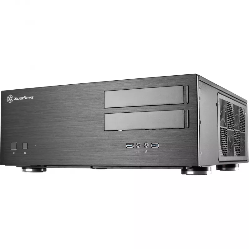 SilverStone Grandia GD08 - Desktop - SSI EEB - bez napájacieho zdroja - čierna - USB/Audio