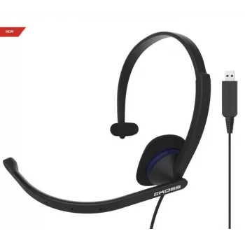 Koss | slúchadlá | CS195 USB | káblové | on-ear | mikrofón | čierna