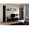 Cama obývacia zostava VIGO 2 biela/čierna lesk