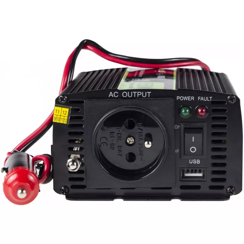 Menic napätia adaptér Green Cell INV06 12V na 230V 150W 50Hz konektor Type-C samec, 85% účinnosť, čierny