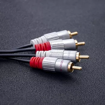 Audio kábel Qoltec 52338 2m 2xRCA čierny