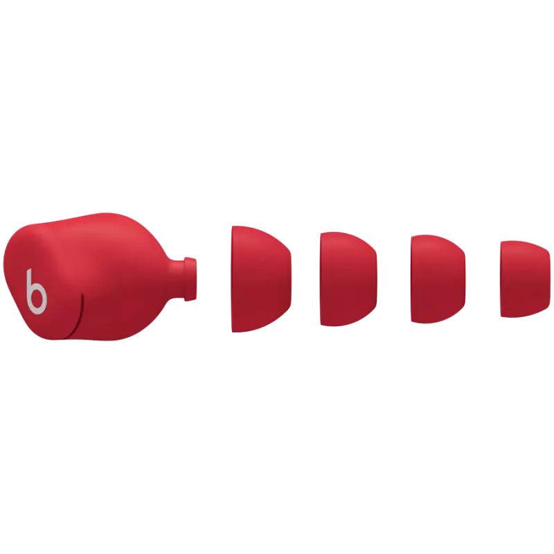 Beats Solo Buds - True Wireless slúchadlá - Transparent Red, model A3151 A3150 A3152
