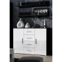 Cama obývacia komoda UNI čierna/biela lesklá
