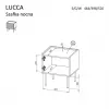Nočný stolík Cama meble LUCCA, 2 ks, 47x40x52 cm, čierny, MDF/drevotrieska