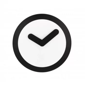 NeXtime hodiny 2615zw Focus, Ø25 cm, nástenné, biela/čierna