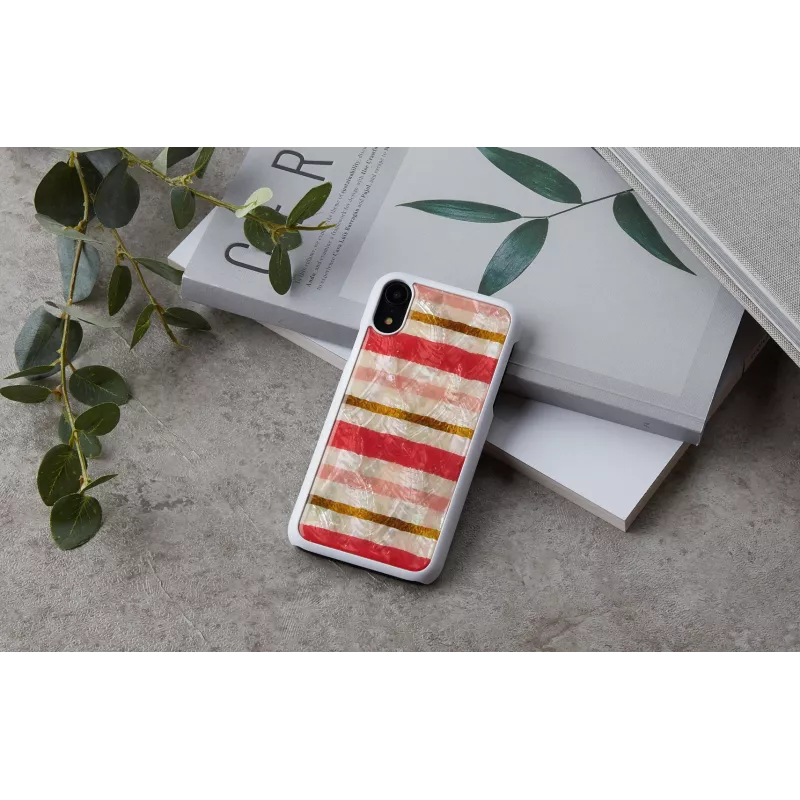 Ochranné puzdro iKins pre iPhone XR — dizajn Short Cake, biela