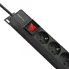 Qoltec hliníkový PDU pre RACK | 16A | 16 x Schuko | vertikálny | 1,8 m