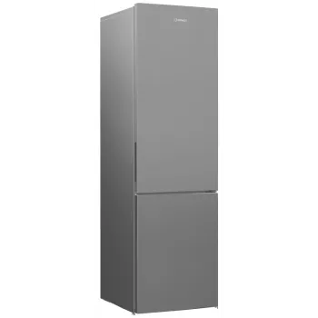 INDESIT chladnička | INKS 1401 S4E1 | energetická trieda E | voľne stojaca | kombinovaná | výška 202,5 cm | objem chladiacej časti 266 L | objem mraziacej časti 120 L | 38 dB | strieborná