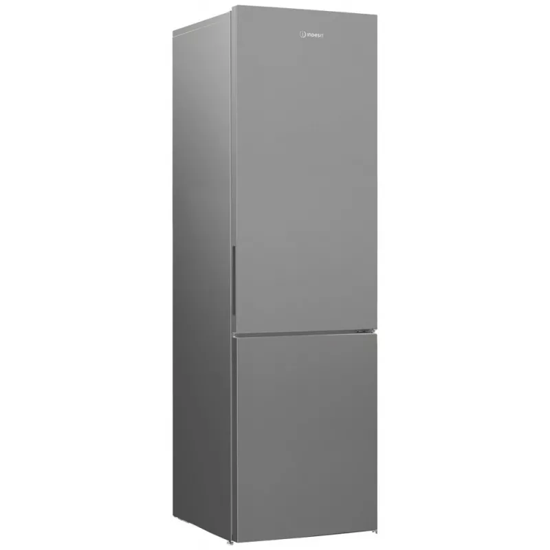 INDESIT chladnička | INKS 1401 S4E1 | energetická trieda E | voľne stojaca | kombinovaná | výška 202,5 cm | objem chladiacej časti 266 L | objem mraziacej časti 120 L | 38 dB | strieborná