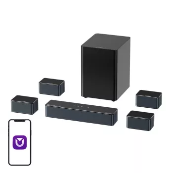 Reproduktor Ultimea Poseidon D80 čierny 7.1 kanálov, 8 reproduktorov, káblový & bezdrôtový, aktívny subwoofer
