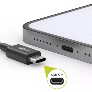 Goobay 51243 USB kábel 2 m USB 2.0 USB C čierny (51243)
