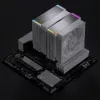 Jonsbo HX6280 CPU chladič, PWM, RGB - 130 mm, biely