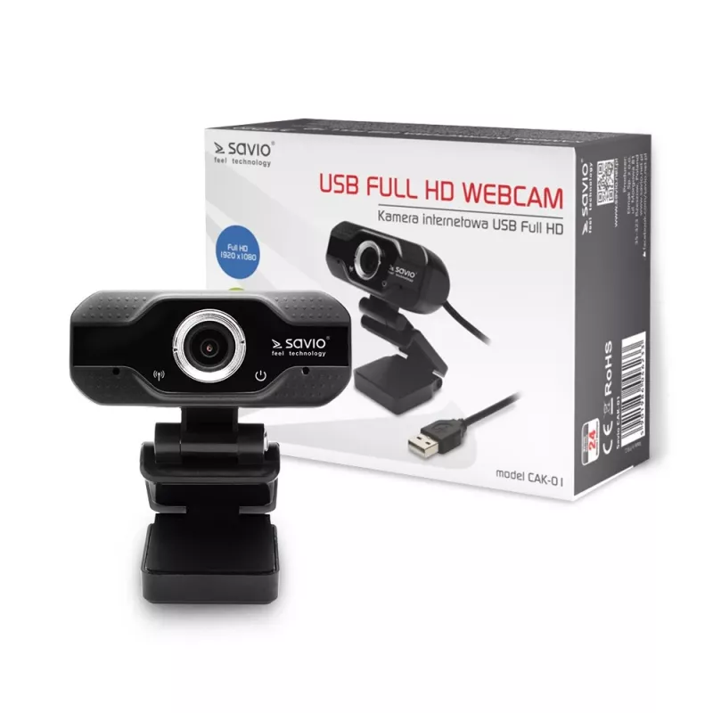 Savio internetová kamera webkamera USB Full HD so vstavaným mikrofónom