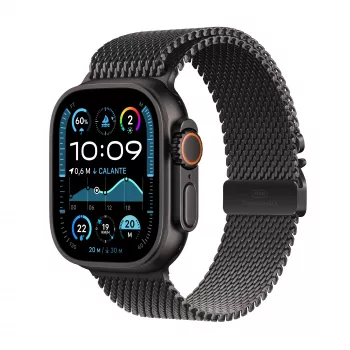 Apple Watch Ultra 2 GPS + Cellular 49mm Black Titanium Case with Black Titanium Milanese Loop – M