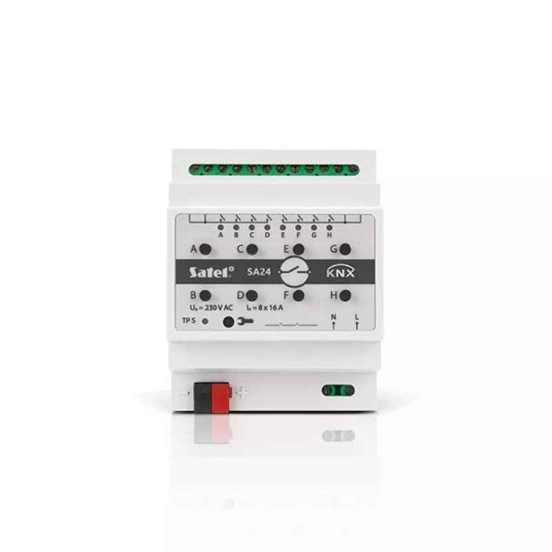 Satel KNX-SA24 spínací akčný člen KNX, 8 kanálov, na DIN lištu