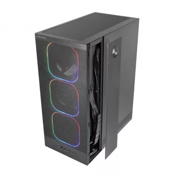 PC skriňa TACENS MARS MC-NEBULA Midi Tower s tvrdeným sklom, štyrmi 120-mm aRGB ventilátormi, podporuje ATX, GPU do 30,2 cm