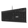 Káblová klávesnica Full-Size ASUS KU100 čierna, estónske rozloženie, USB Type-A, 2 m kábel