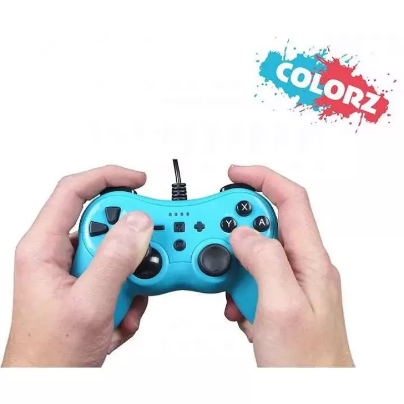 Káblový ovládač SUBSONIC SA5488-1 Neon Blue — pre Nintendo Switch, káblové pripojenie