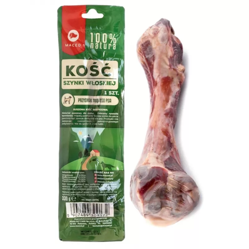 MACED parmská šunková kosť - žuvacia maškrta pre psov - 330 g