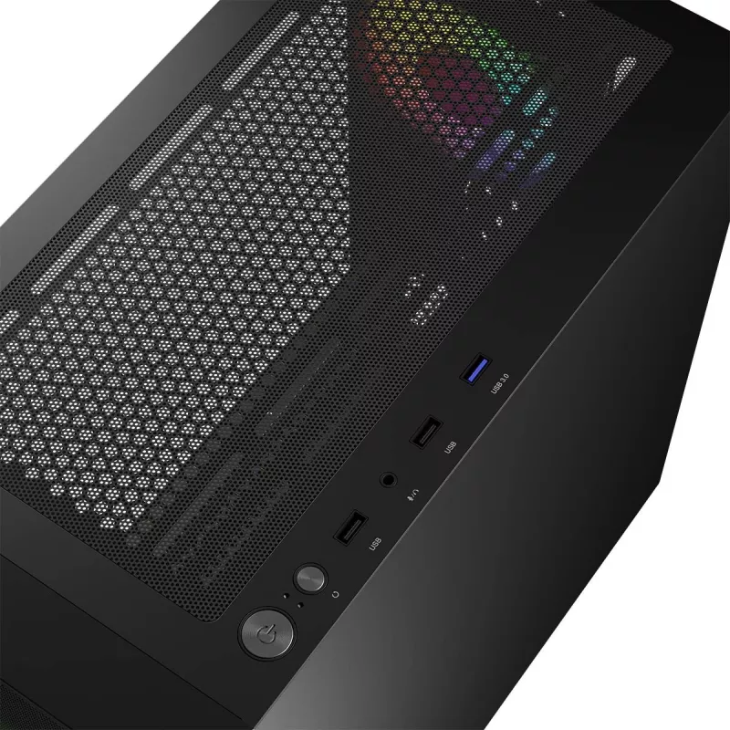Počítačová skriňa Logic Concept Portos Mini ARGB Micro ATX čierna