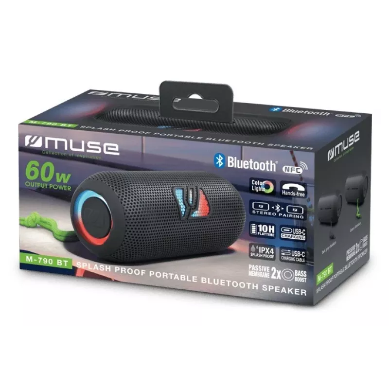 Muse M-790 BT prenosný/party reproduktor čierny 60 W