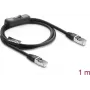 DeLOCK 81562 Sieťový kábel Cat.6 F/UTP s vypínačom, RJ-45, 0,3 m, čierny