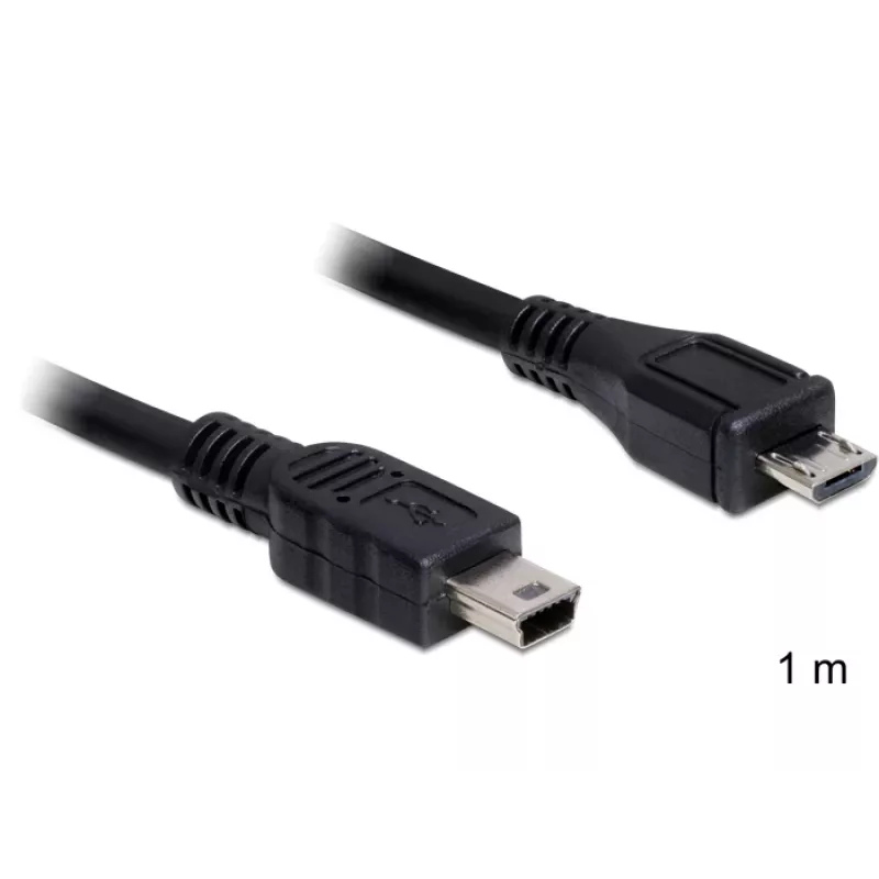 USB kábel DeLOCK 83177 1m Micro-USB B Mini-USB B čierny