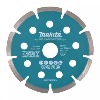 MAKITA diamantový rezací kotúč 125x22,23mm segmentovaný (suchý) betón, žula, mramor
