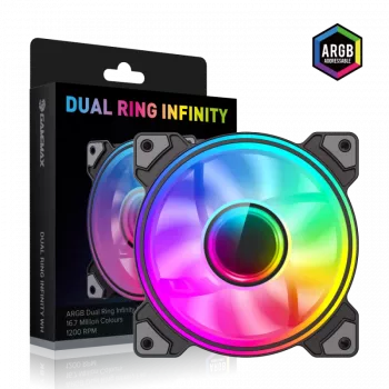 Gamemax | skriňový ventilátor | DUAL RING INFINITY | čierny