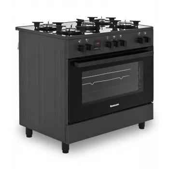 Voľne stojaci plynový/elektrický sporák Ravanson KWGE-K90, 5 varných zón, 90 cm, rúra 105 L, dotykové ovládanie