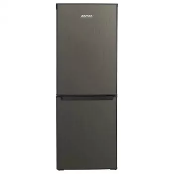 Chladnička s mrazničkou MPM MPM-215-KB-39/E — 215 l, mraznička dole, Dark Inox, zameniteľné otváranie dverí, LED osvetlenie