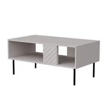 Konferenčný stolík Cama LUCCA lavica/stolík 100x55x46 cashmere, obdĺžniková sivá doska