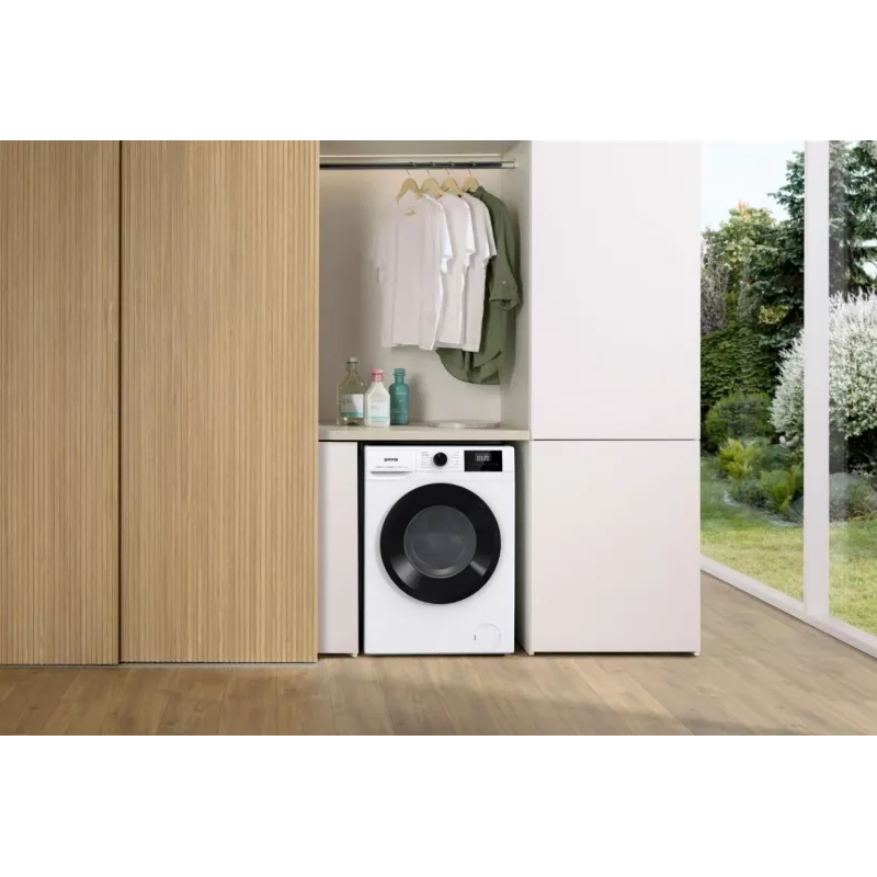 Voľne stojaca práčka Gorenje W3NGPI72SBS, 7 kg, 1200 ot/min, invertorový motor, para, 15 programov, biela