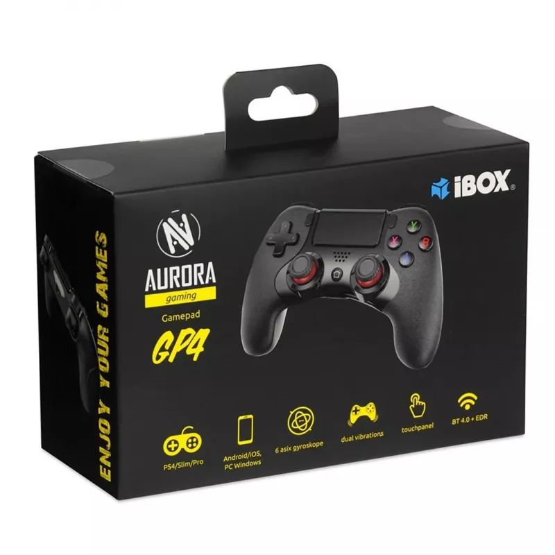 IBox IGP4 Gaming Peripheral čierny Bluetooth gamepad analógový/digitálny Android, PC, PlayStation 4, iOS